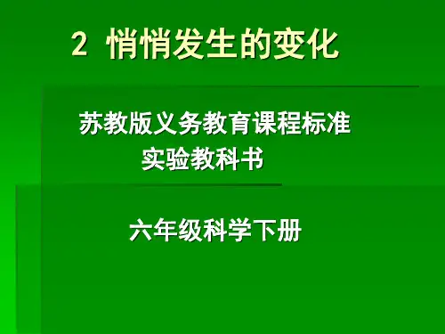 《悄悄发生的变化》标准课件PPT【苏教版】1