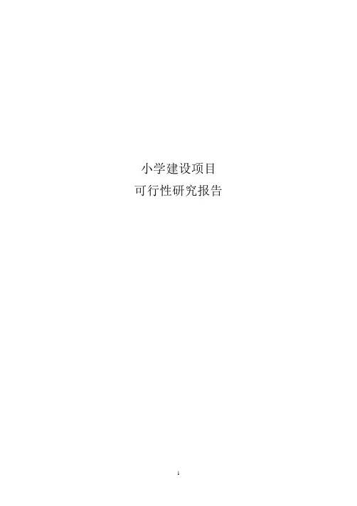 中心小学建设项目可行性研究报告