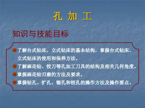 钳工课件--孔加工解析