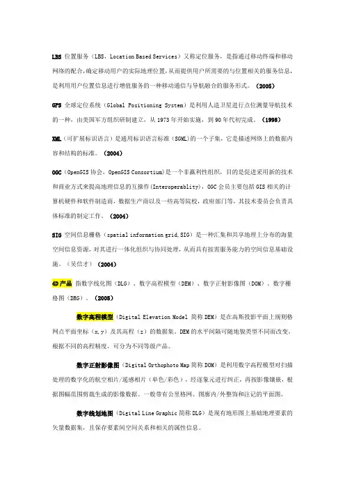 GIS名词解释