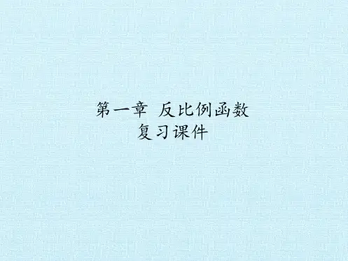 鲁教版五四制初中九年级上册数学：第一章 反比例函数 复习课件