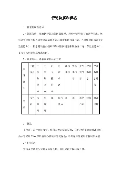 管道防腐和保温