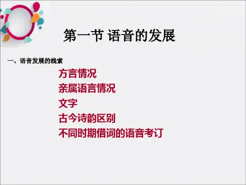《语言系统的发展》PPT课件