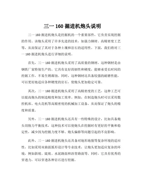 三一160掘进机炮头说明