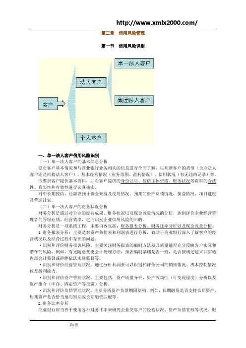 银行从业资格考试《风险管理》第3章讲义
