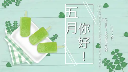 五月你好PPT模板20