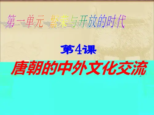 人教部编版历史七年级下册第4课 唐朝的中外文化交流【课件】(共22张PPT)