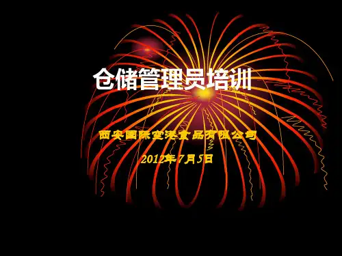 仓库管理员培训课件PPT课件
