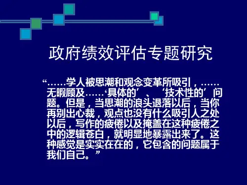 政府绩效评估