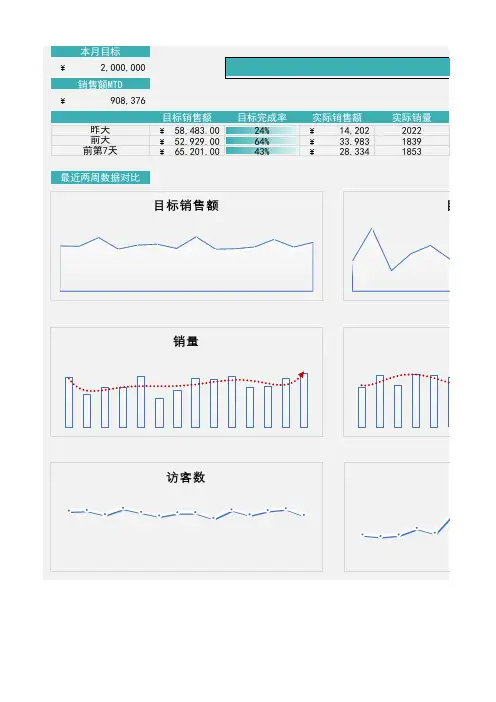 【专用图表】电商运营日报excel表格模板