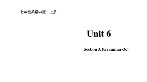 人教版七年级英语上册Unit 6 Section A Grammar-3c