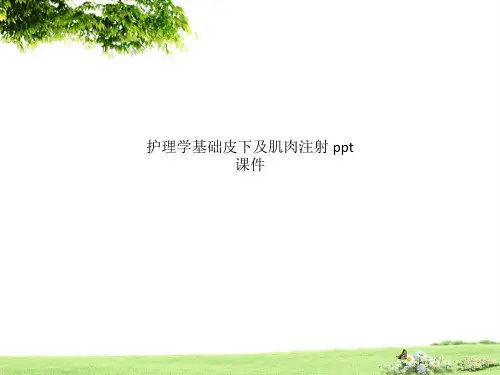 护理学基础皮下及肌肉注射-ppt课件精选全文