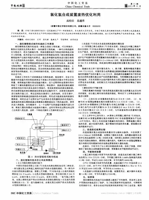 氯化氢合成装置废热优化利用