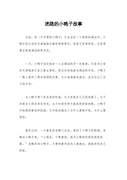 迷路的小鸭子故事
