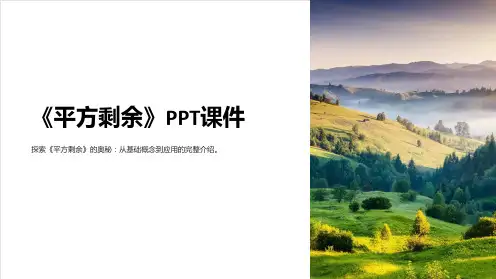 《平方剩余》课件