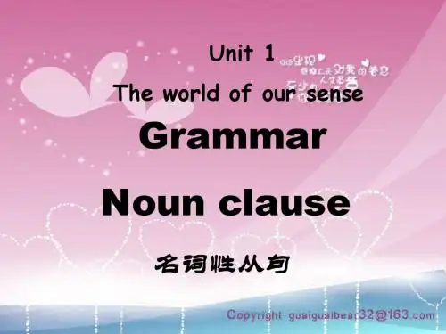 2010译林版英语必修三Unit1 Grammar课件