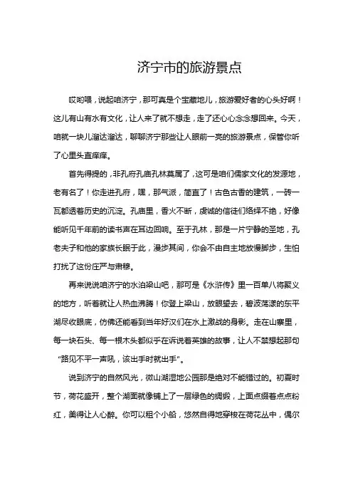 济宁市的旅游景点