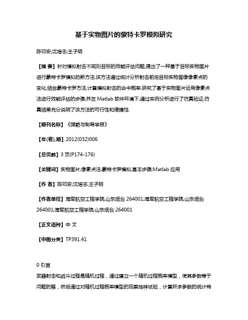 基于实物图片的蒙特卡罗模拟研究