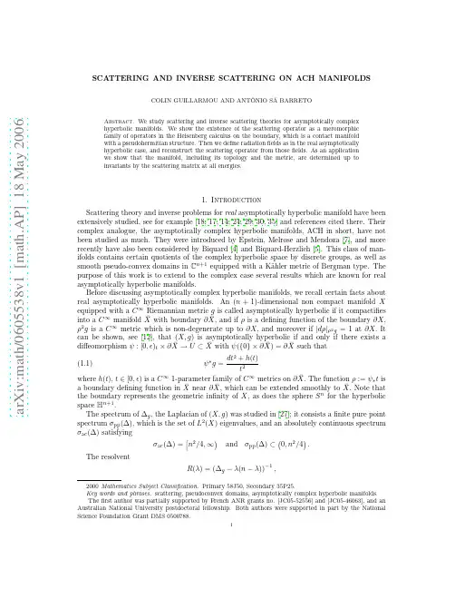 Scattering and Inverse Scattering on ACH Manifolds