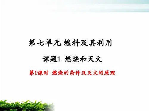 新人教版化学《燃烧和灭火》优秀课件1