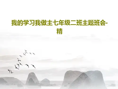 我的学习我做主七年级二班主题班会-精PPT28页