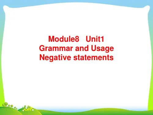 【最新】高中英语选修八：M8U1 grammar and usage 课件.ppt