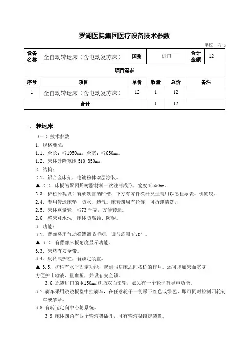品名转运床
