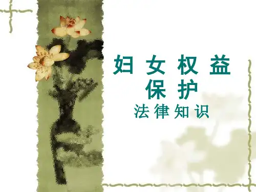 妇女权益保护法律知识模板PPT课件