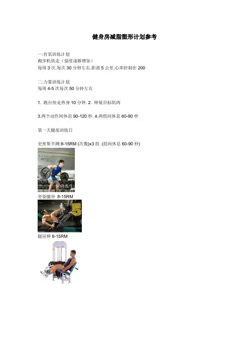 健身房初 级 健身计划表