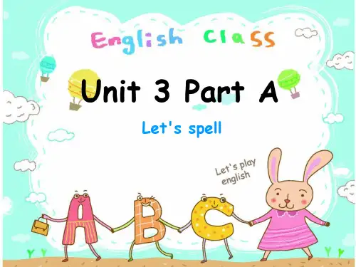 人教版PEP英语五年级Unit 3 Part A Let's spell课件等