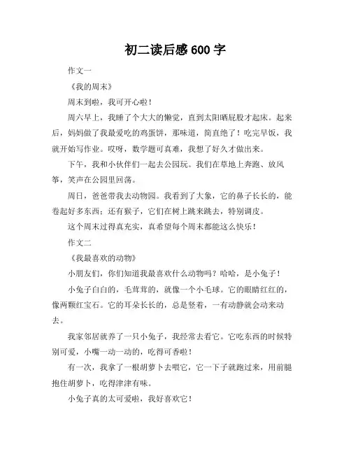 初二读后感600字