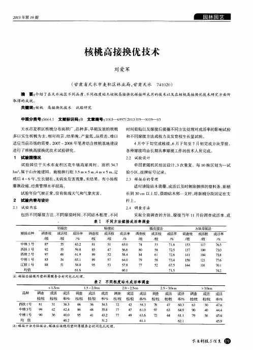 核桃高接换优技术