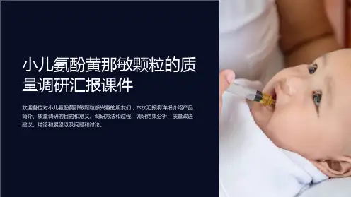 小儿氨酚黄那敏颗粒的质量调研汇报课件