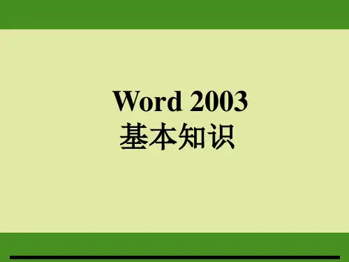 《Word基础知识》PPT课件