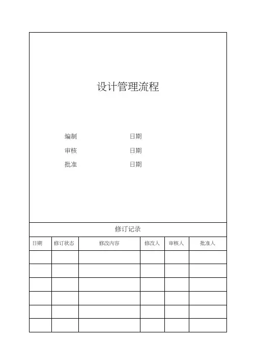 房地产公司设计管理流程图