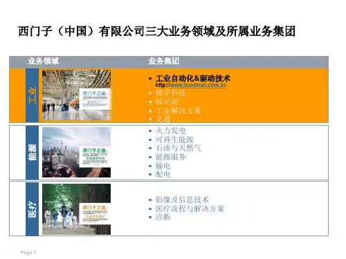 西门子公司及产品简介