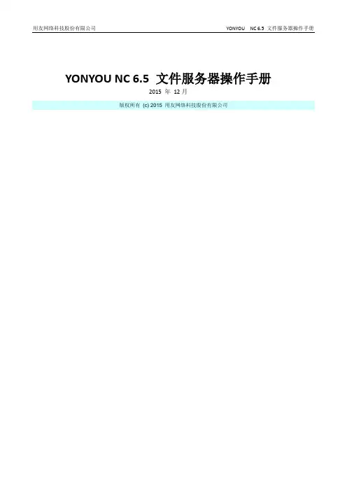 NC6.5 文件服务器操作手册