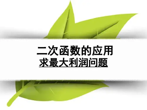 求最大利润问题
