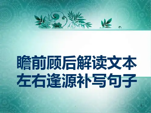 补写句子精华版PPT课件