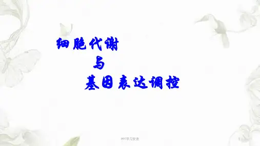 大连理工大学生物化学-细胞代谢与基因表达调控课件