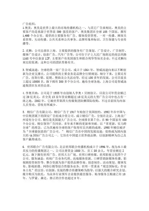 著名广告组织