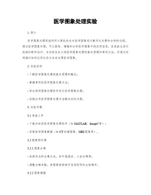 医学图像处理实验