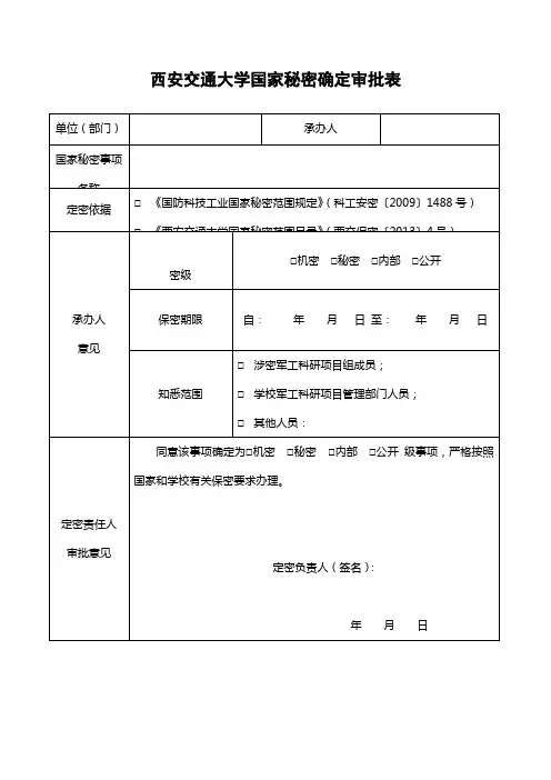 定密审批表2015年新表