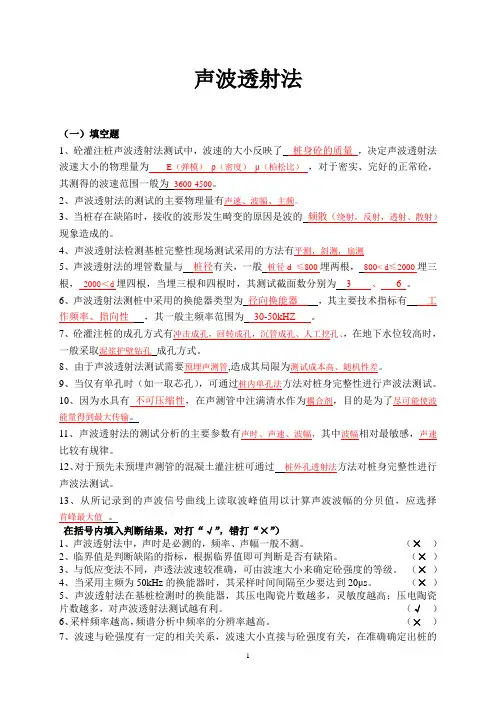声波透射法