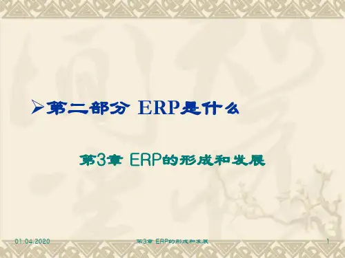 ERP的形成和发展历程分析