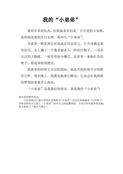 看图写话《我的小弟弟》