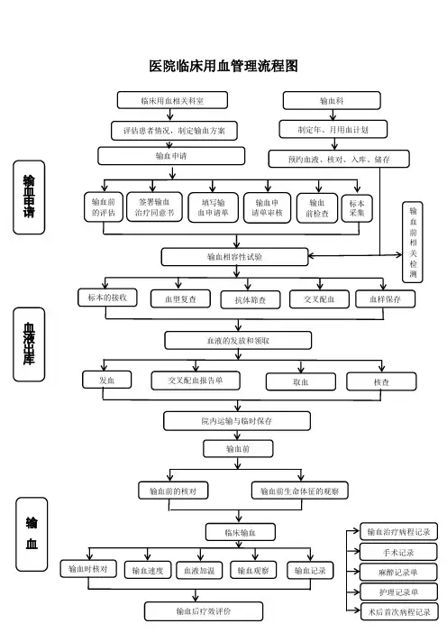 医院临床用血管理流程图