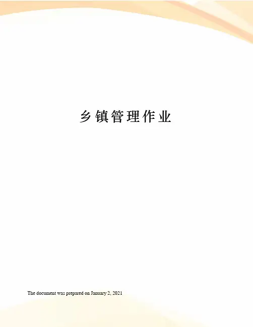 乡镇管理作业