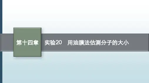 高考物理课程复习：用油膜法估测分子的大小