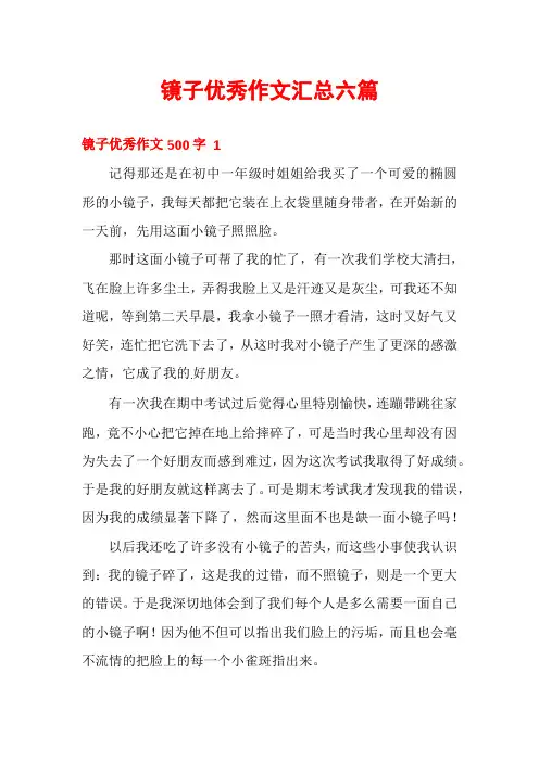 镜子优秀作文汇总六篇